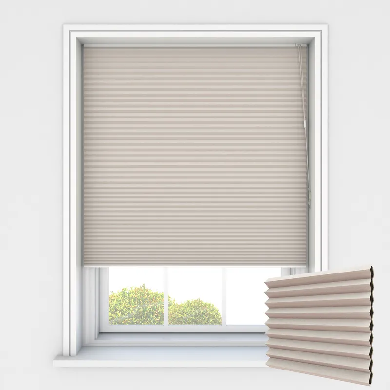 Luna Bone Thermal Blackout Honeycomb Blinds