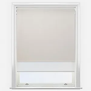 Mamba Cream & White Double Roller Blind