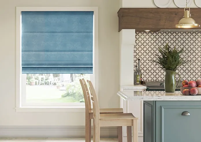 Florence Faux Suede Cloud Blue - Roman Blind