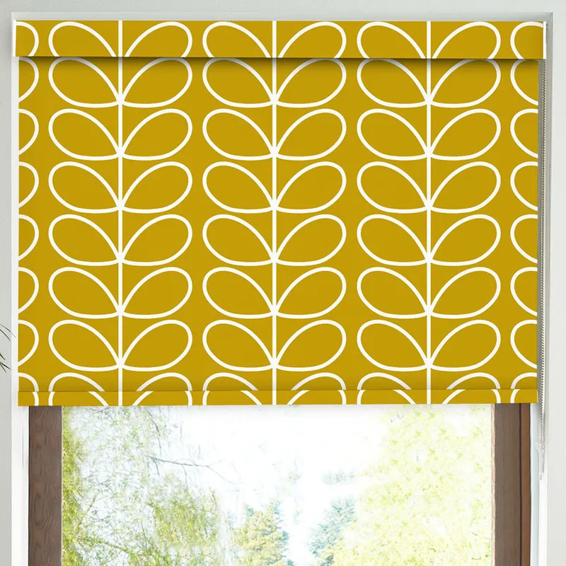 Orla Kiely Jumbo Linear Stem Translucent Made To Measure Roller Blind Sunflower