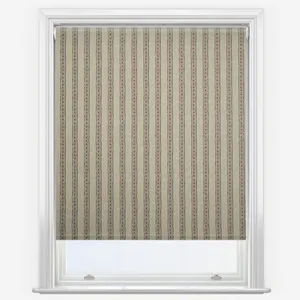 Emily Bond Block Printed Stripe Pink & Blue Roller Blind