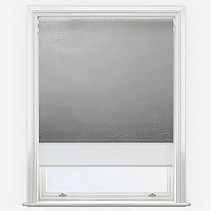 Lahore Grey & White Double Roller Blind