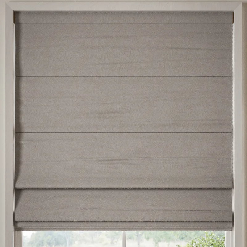 William Morris Willow Woven Made To Measure Roman Blind Iron