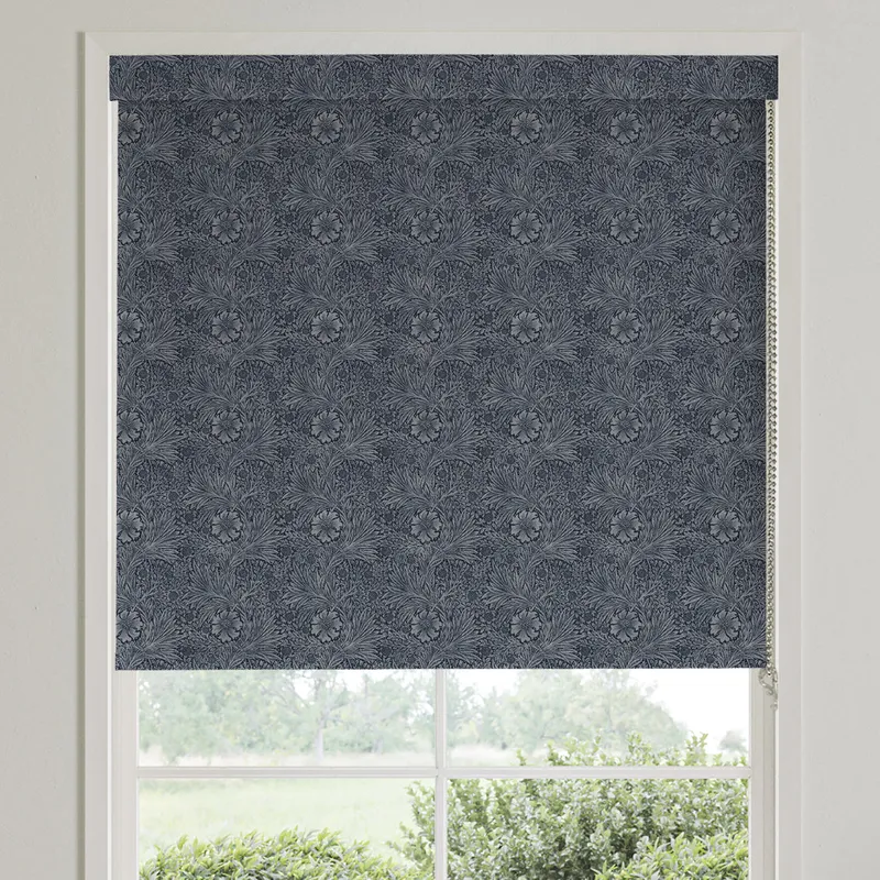 William Morris Marigold Blackout Made To Measure Roller Blind Indigo