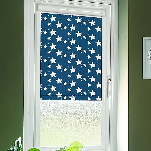Magical Ocean Blue (Blackout) Perfect Fit Blackout Roller Blinds