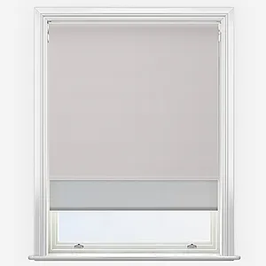 Supreme Blackout Pebble & Sunvue Dove Grey Double Roller Blind