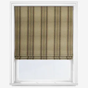 Moon Wentworth Stripe Natural Olive Roman Blind