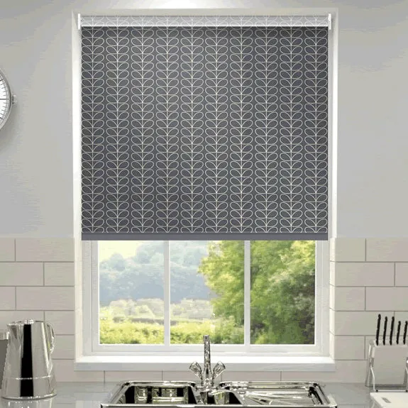 Orla Kiely Linear Stem Made To Measure Roller Blind Cool Grey