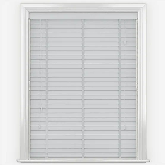Aspen Deluxe Smooth Steel Grey Wooden Venetian Blind