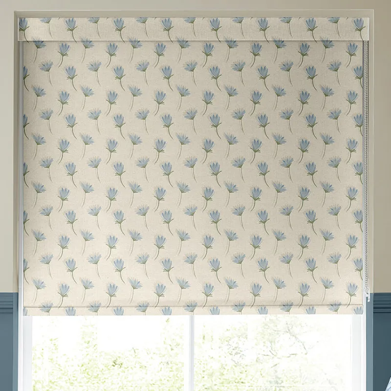 Emily Bond Cornflower Blackout Made To Measure Roller Blind Blue