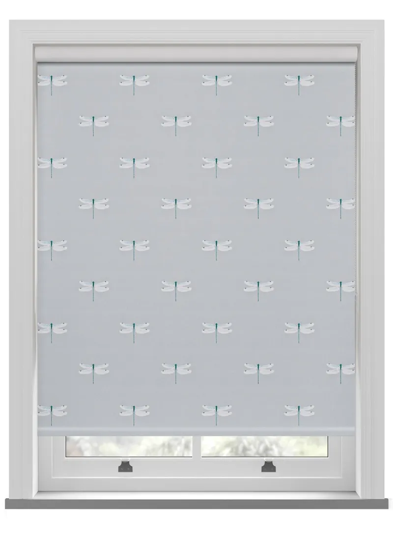 Sophie Allport Dragonfly Grey Blue Roller Blind