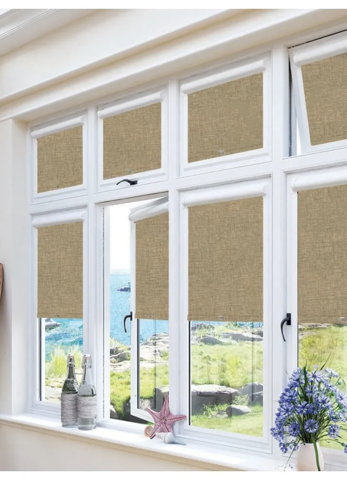 Blackout Linen Taupe Perfect Fit Roller Blind