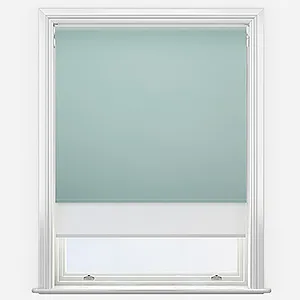 Spectrum Blackout Mint & White Double Roller Blind