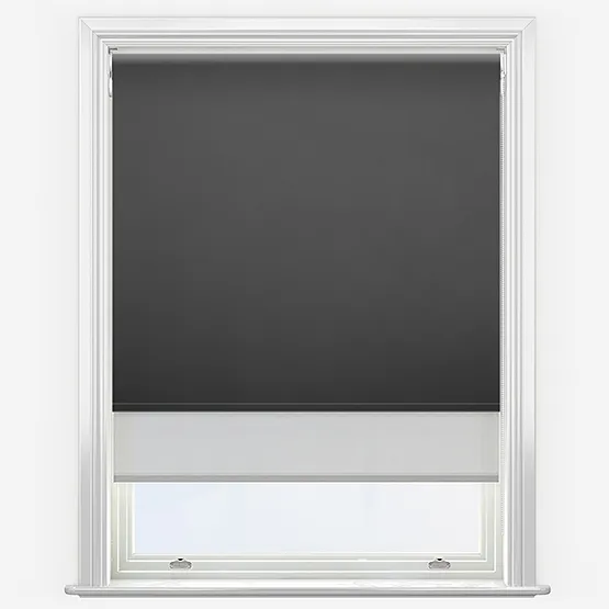 Double Roller Spectrum Blackout Anthracite & Grey Double Roller Blind
