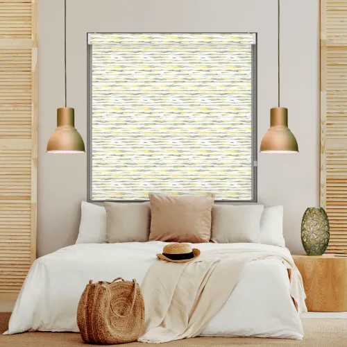 Koa Lemon Blackout Roller Blind - Pelmet Included