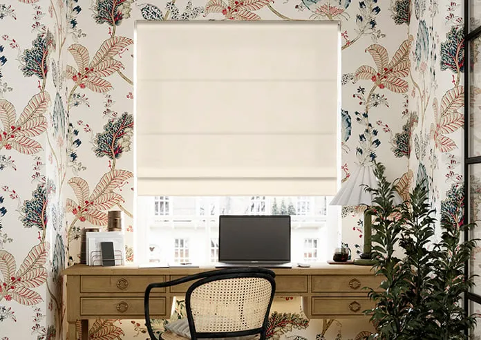 Faux Suede Parchment - Roman Blind