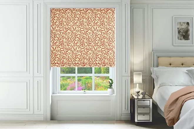 Fern Seville - Floral Pattern Roman Blind