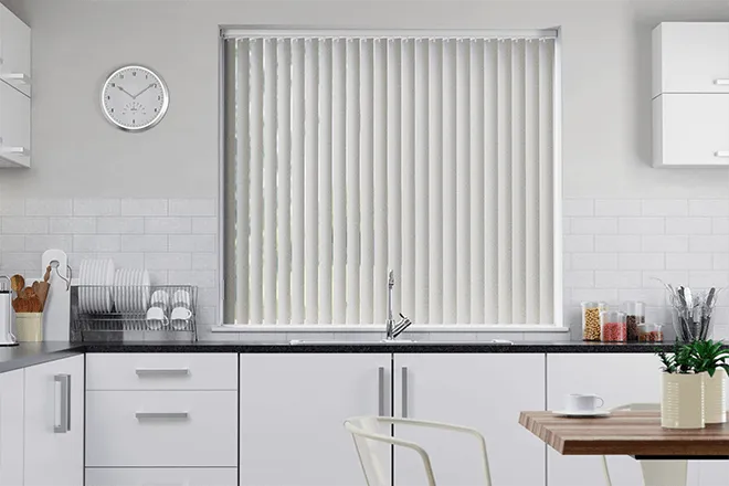 Tuka Ivory Satin Finish - Rigid Pvc Vertical Blind