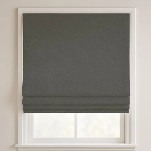 Sanibel Slate Deluxe Roman Blinds
