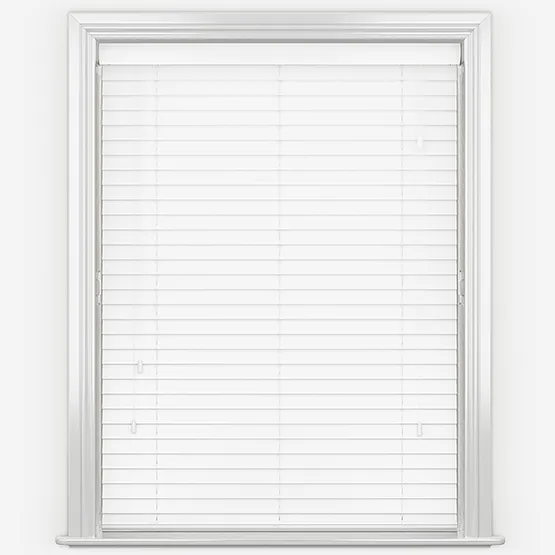Aspen Smooth Pure White Wooden Venetian Blind