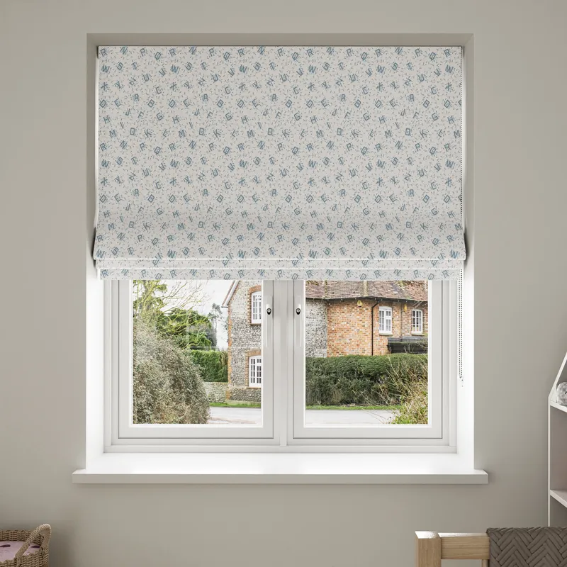 Laura Ashley A'hoy Alphabet Dark Seaspray Blinds Uk