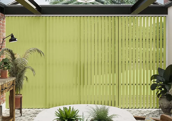 Trinity (Blackout) Lime - Vertical Blind