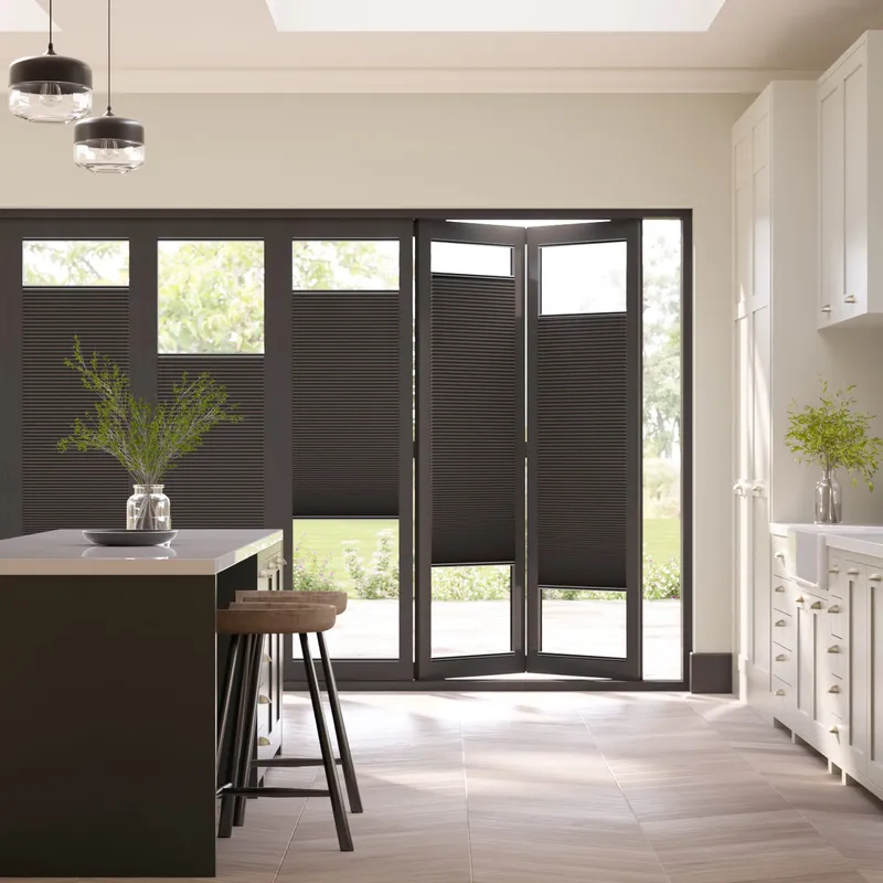 Bifold Adapt Duoshade Charcoal Pleated Blind