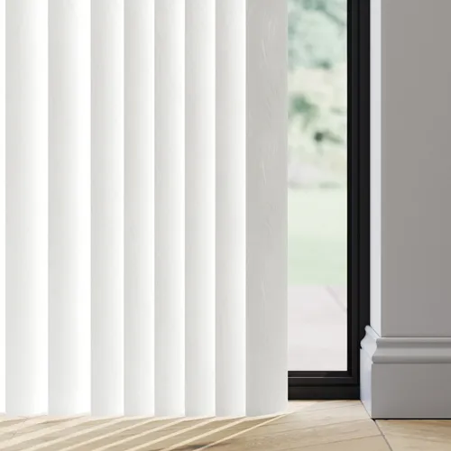 Carerra White Rigid Vertical Blinds