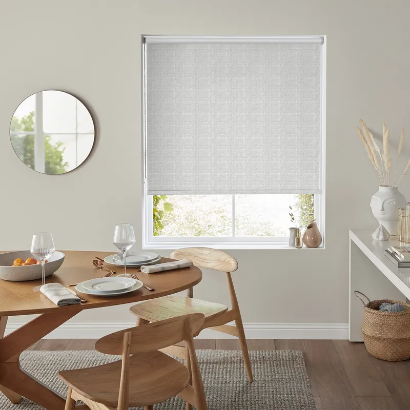 Insta Fit No Drill Verbena Blackout Silver Roller Blinds - Fit In 30 S