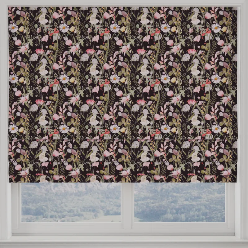 Linda Barker Alda Made To Measure Roman Blind Black