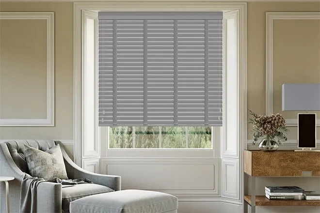 Morgan Light Grey - Wooden Blind Gallant Tape