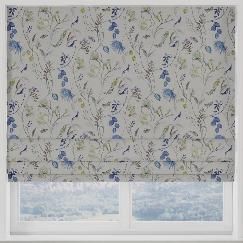 Grove Made To Measure Roman Blind Saxon Blue