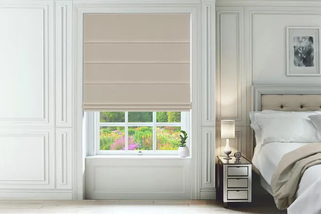 Saluzzo Latte - Faux Suede Roman Blind