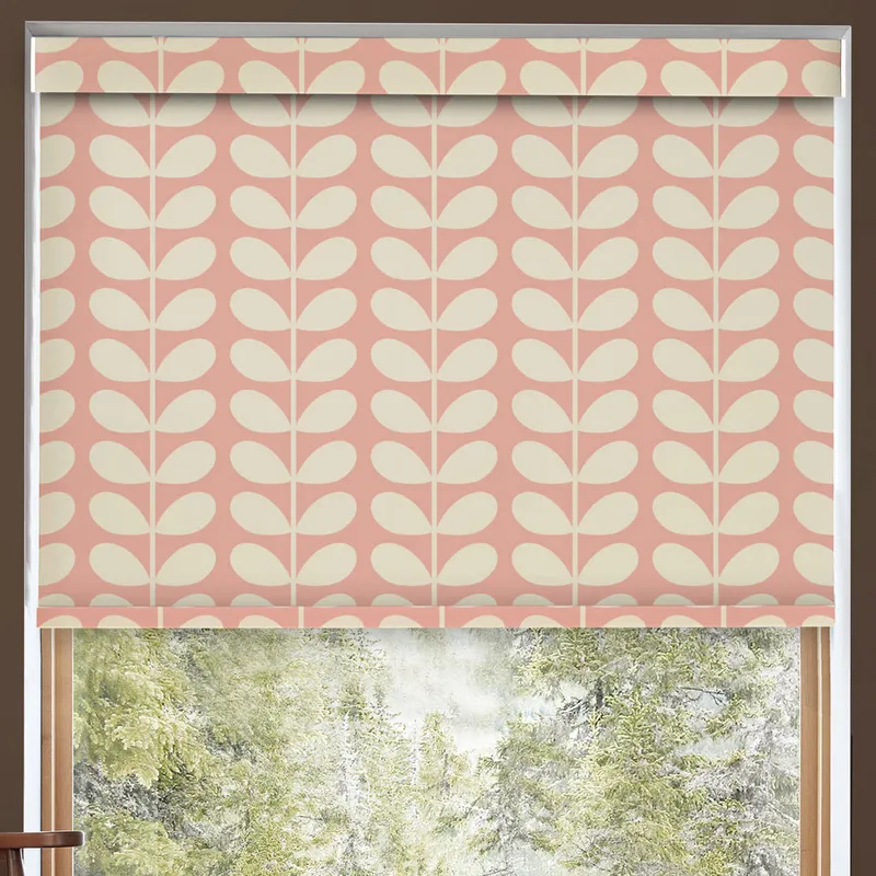 Orla Kiely Solid Stem Made To Measure Blackout Roller Blind Pink