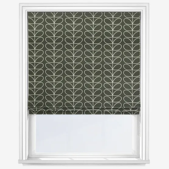 Orla Kiely Linear Stem Kelp Roman Blind