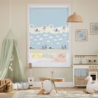 Mickey In The Clouds Blackout Vintage Blue Roller Blind