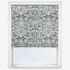 William Morris At Home Sunflower Indigo Roman Blind
