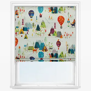 Away We Go Jungle Roman Blind
