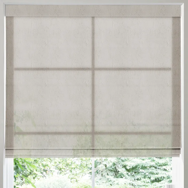 Eloise Sheer Voile Made To Measure Roman Blind Linen