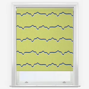 Sonova Studio Retro Wave Acid Chartreuse Roller Blind