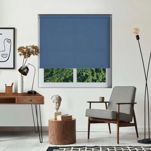 Luxe Denim Cordless Roller Blind
