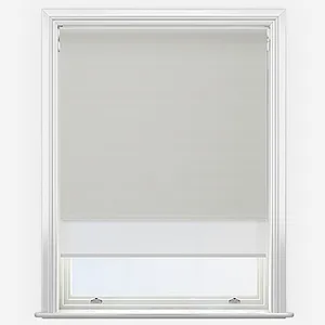 Supreme Blackout Parchment & White Double Roller Blind