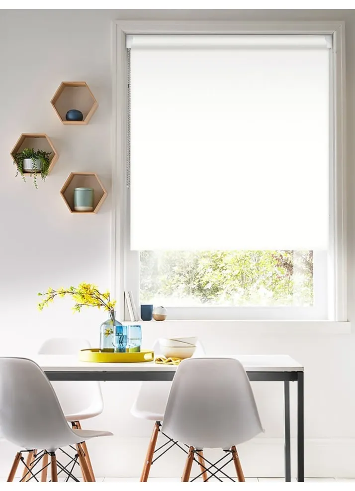 White Blackout Grip Fit® No Drill Roller Blind
