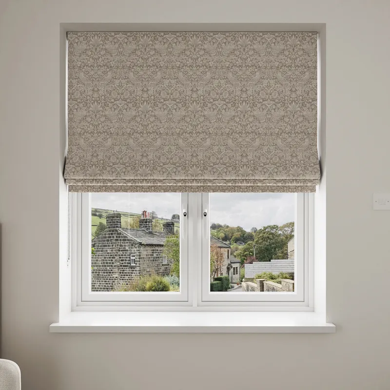 William Morris At Home Strawberry Thief Woven Limestone Blinds Uk
