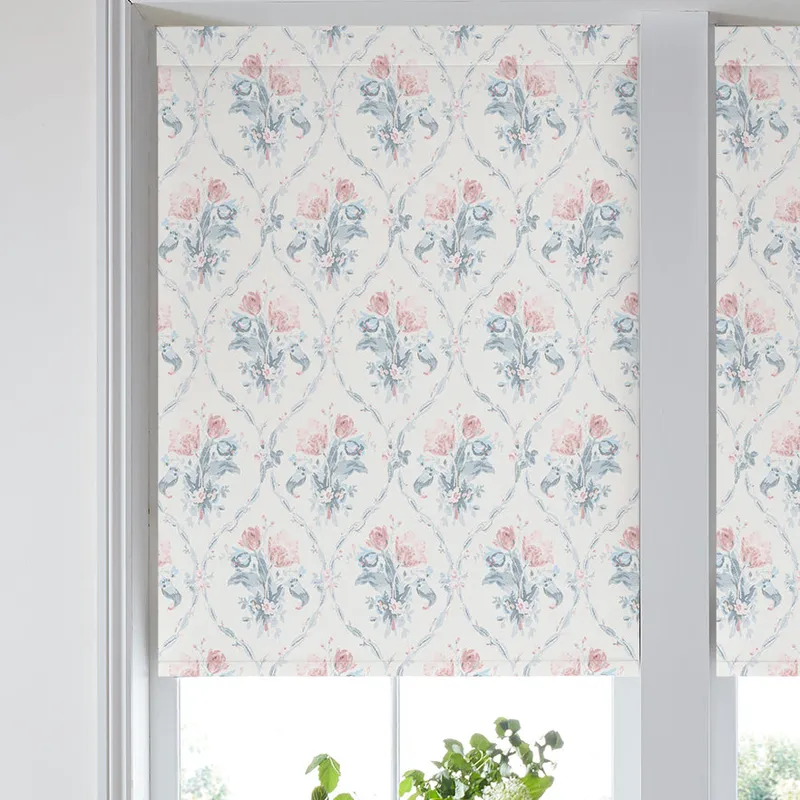 Laura Ashley Scarborough Fair Made To Measure Blackout Roller Blind Blush