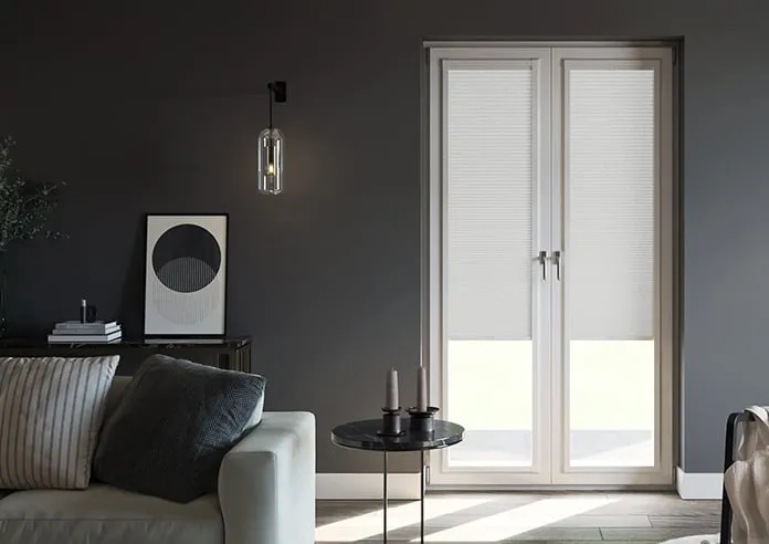 Hatched (Blackout) Ice Grey - Perfect Fit Blind