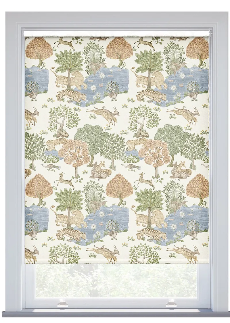 Jl X Sanderson Pamir Garden Flax Olive Roller Blind