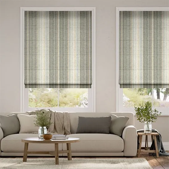 Harper Stripe Rosemary Roman Blind