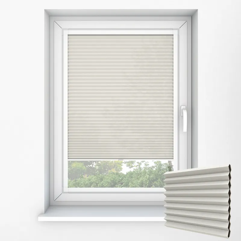 Duoshade Mosaic Cream Perfect Fit Privacy Thermal Honeycomb Blinds