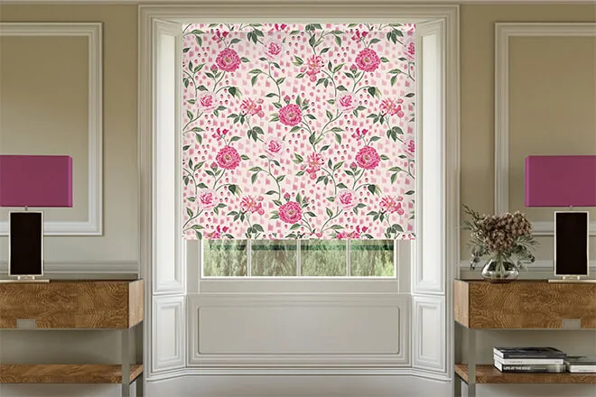Cath Kidston Tea Rose Pink - Designer Roller Blind